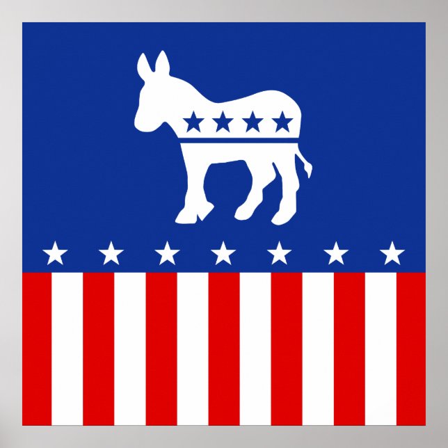 Poster Donkey démocrate (Devant)