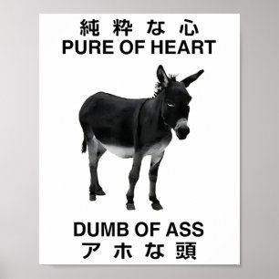 Poster Donkey Pure Du Coeur Dumb Du Japonais _1