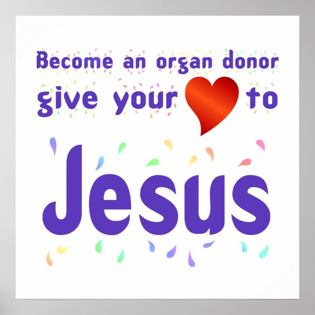 Poster Donne ton coeur à Jésus (Devant)