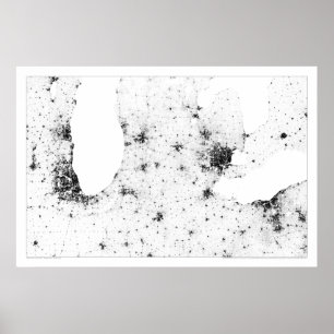 Poster Données du recensement des villes des Grands Lacs