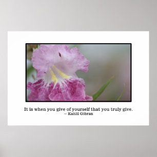 Poster Donner de soi est un vrai don