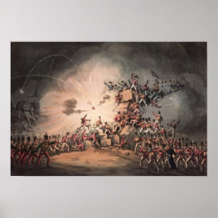 Poster Donner l'assaut à de Ciudad Rodrigo, aquatinted