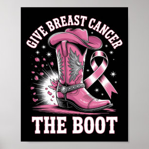 Poster Donner Le Cancer Du Sein L'Initiale Cowgirl Cancer