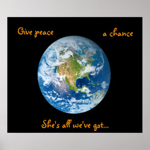 Poster Donner une chance à la paix
