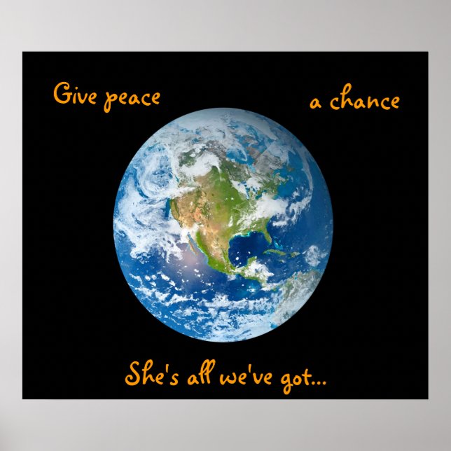 Poster Donner une chance à la paix (Devant)