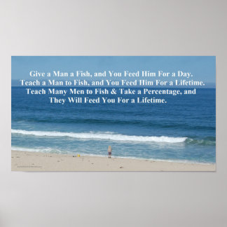 Poster Donnez un poisson à un homme