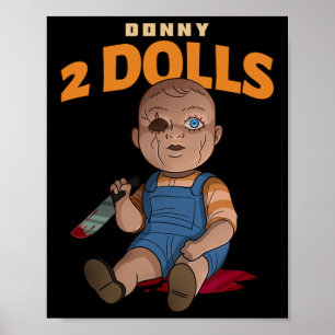 Poster Donny 2 Dolls Poupée anti-Trump cruelle (halloween