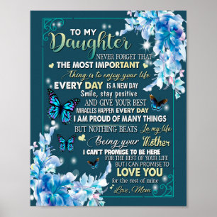 Poster Dons de filles  Lettre À Ma Fille De Papa