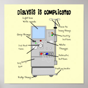 Poster Dons d'Humour de dialyse pour les infirmières, le