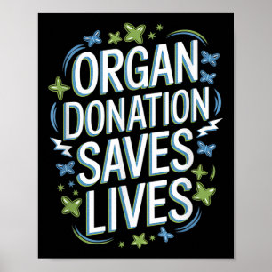 Poster Dons d'organes Sauve des vies Dons National Vie Ma