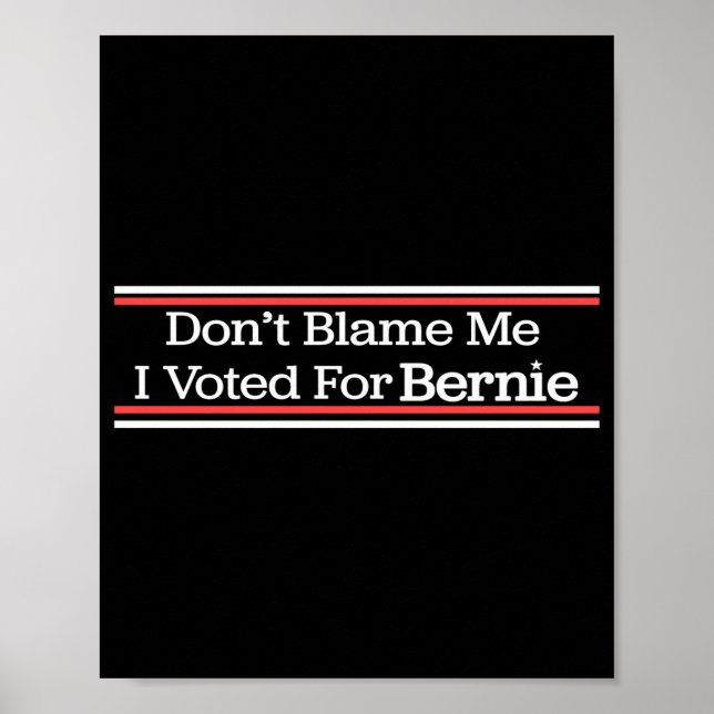 Poster Dont Blame Me I Voted For Bernie Sanders  (Devant)