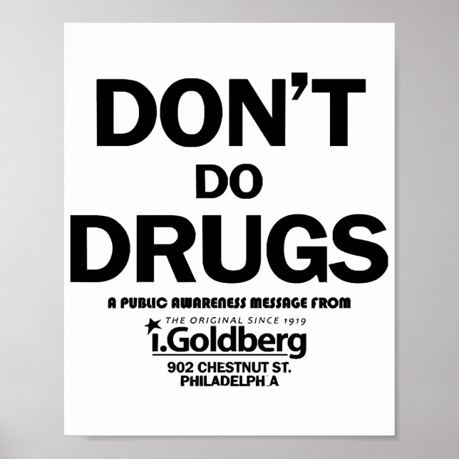 Poster Don't Do Drugs comme on le voit sur Bernard Summer (Devant)