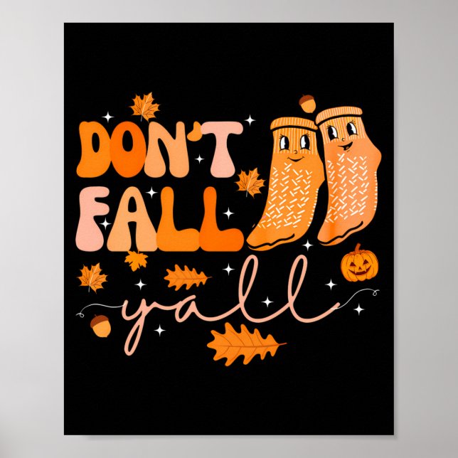 Poster Dont Fall Yall Fall Prevention Fall Physical  (Devant)