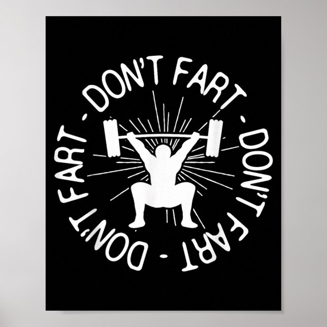 Poster Dont Far Funny Fitness Gym Gift  (Devant)