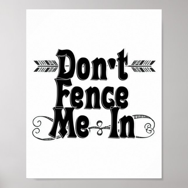 Poster Dont Fence Me In  (Devant)