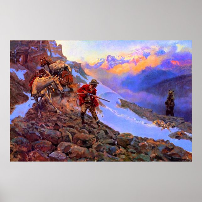 Poster Dont l'homme de la viande contre Grizzly Charles M (Devant)