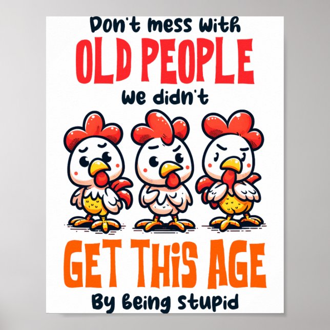 Poster Dont Mess With Old People  (Devant)