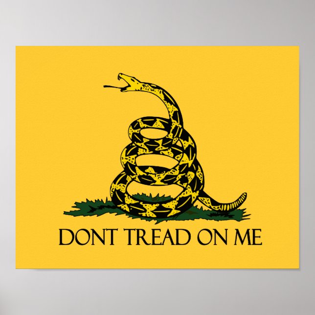 Poster Dont Tread on Me Gadsden Drapeau militaire histori (Devant)