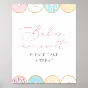 Poster Donut Baby Sprinkle Baby are Sweet Take a Treat