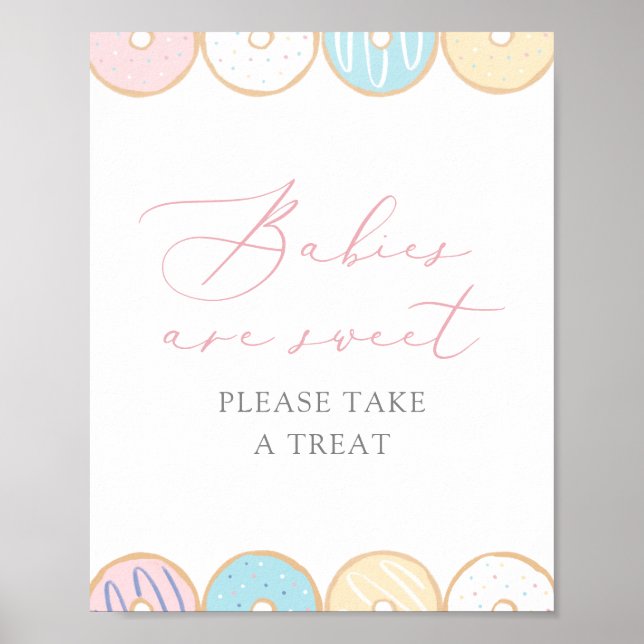 Poster Donut Baby Sprinkle Baby are Sweet Take a Treat (Devant)