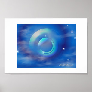 Poster Donut bleu