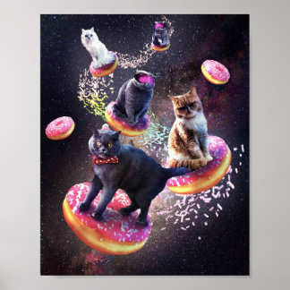 Poster Donut de chat Galaxy - Chats de l'espace équitatio