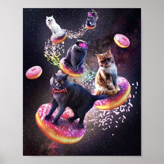 Poster Donut de chat Galaxy - Chats de l'espace équitatio (Devant)