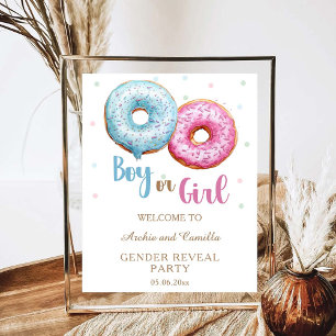 Poster Donut Genre Révéler Garçon Ou Fille Fête