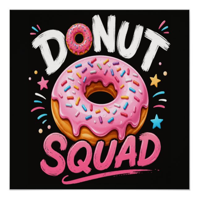 Poster Donut Parsemer l'amabilité Drôle (Devant)