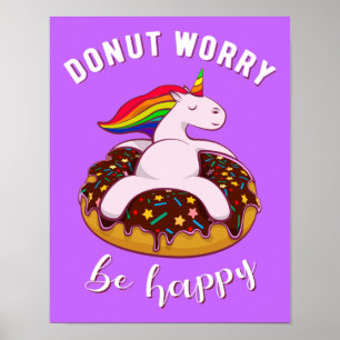 Poster Donut Worry Be Happy I