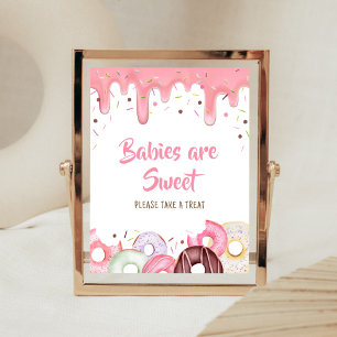 Poster Donuts et diaphères Saupoudrer les bébés sont doux