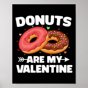 Poster Donuts Sont Mon Valentin Mignons Amoureux De Donut