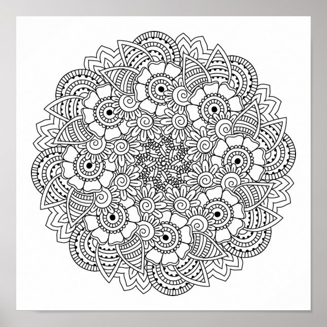 Poster Doodle de conception ronde 2 (Devant)