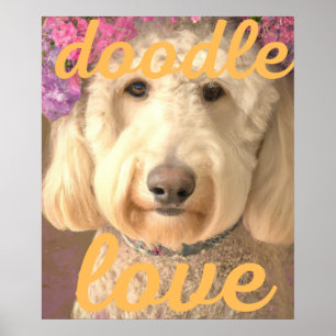 Poster Doodle love dog