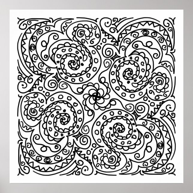 Poster Doodles Color Me Belle (Devant)