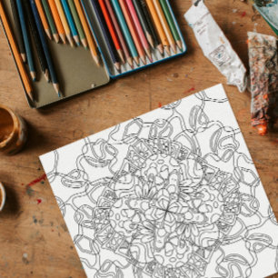 Poster Doodles heureux : Page de coloriage du pays de l'a