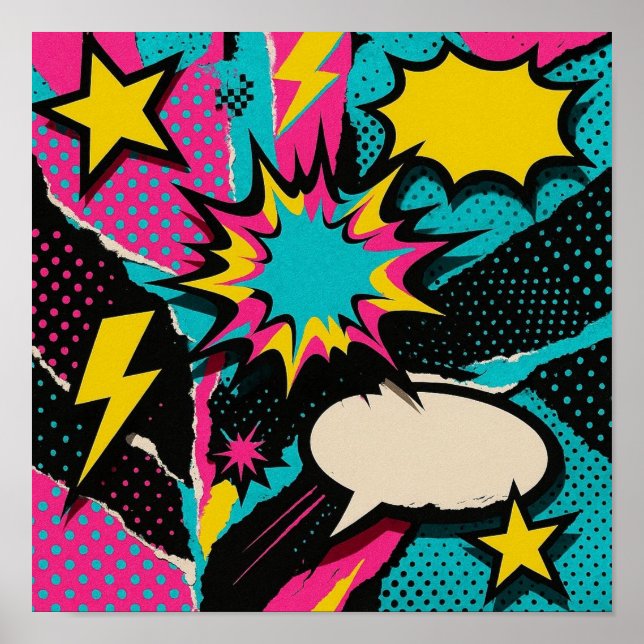 Poster Dopamine Wall Art - Vibrant Colorful Pop Mood (Devant)