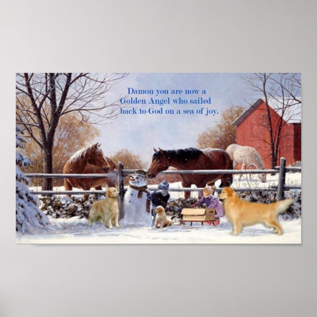 Poster d'or Retriever Damon (Devant)