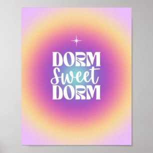 Poster Dorm Sweet Dorm Fuchsia & Aqua Gradient Aura