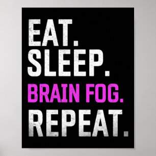 Poster Dormir Cerveau brouillard Répéter Fibromyalgie Sen