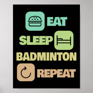 Poster Dormir - Répétition de badminton - Joueur de badmi
