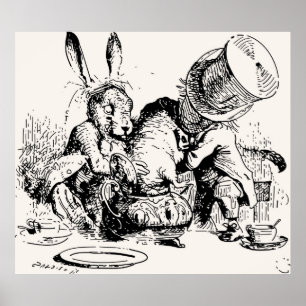 Poster Dormouse Dans Le Teapot Mad Tea Party