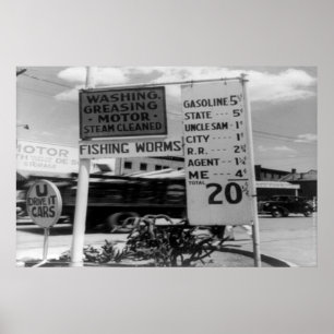 POSTER DOROTHEA LANG PHOTOGRAPHIE CÉLÈBRE - PRIX DU GAZ
