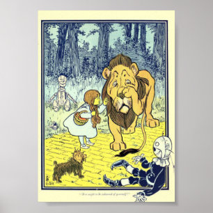 Poster Dorothy et l'affiche du lion (Magicien d'Oz)
