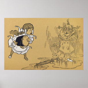 Poster Dorothy fondant la sorcière mauvaise magicien d'O