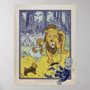 Poster Dorothy rencontre le Lion cowardly