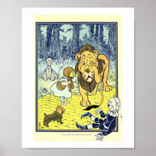 Poster Dorthey, l'épouvantail et l'homme de fer-blanc ren