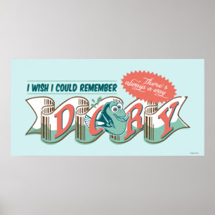 Poster Dory   J'Aimerais Me Souvenir
