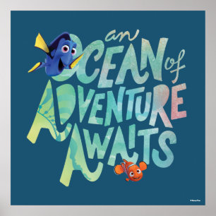 Poster Dory & Nemo   Un océan d'aventures attend