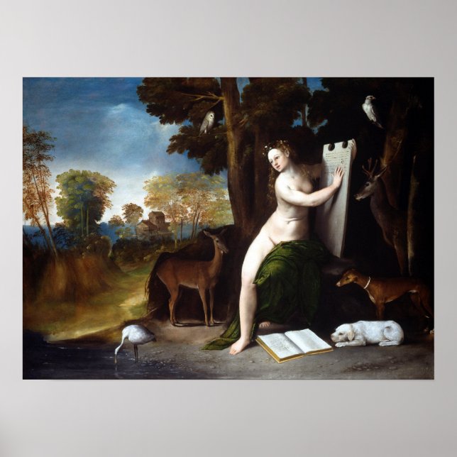 Poster Dosso Dossi Circe et ses amants dans un paysage (Devant)